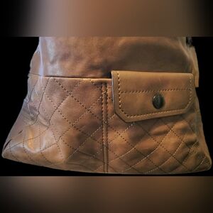 Frye Olive Leather Bag With Travel Cover